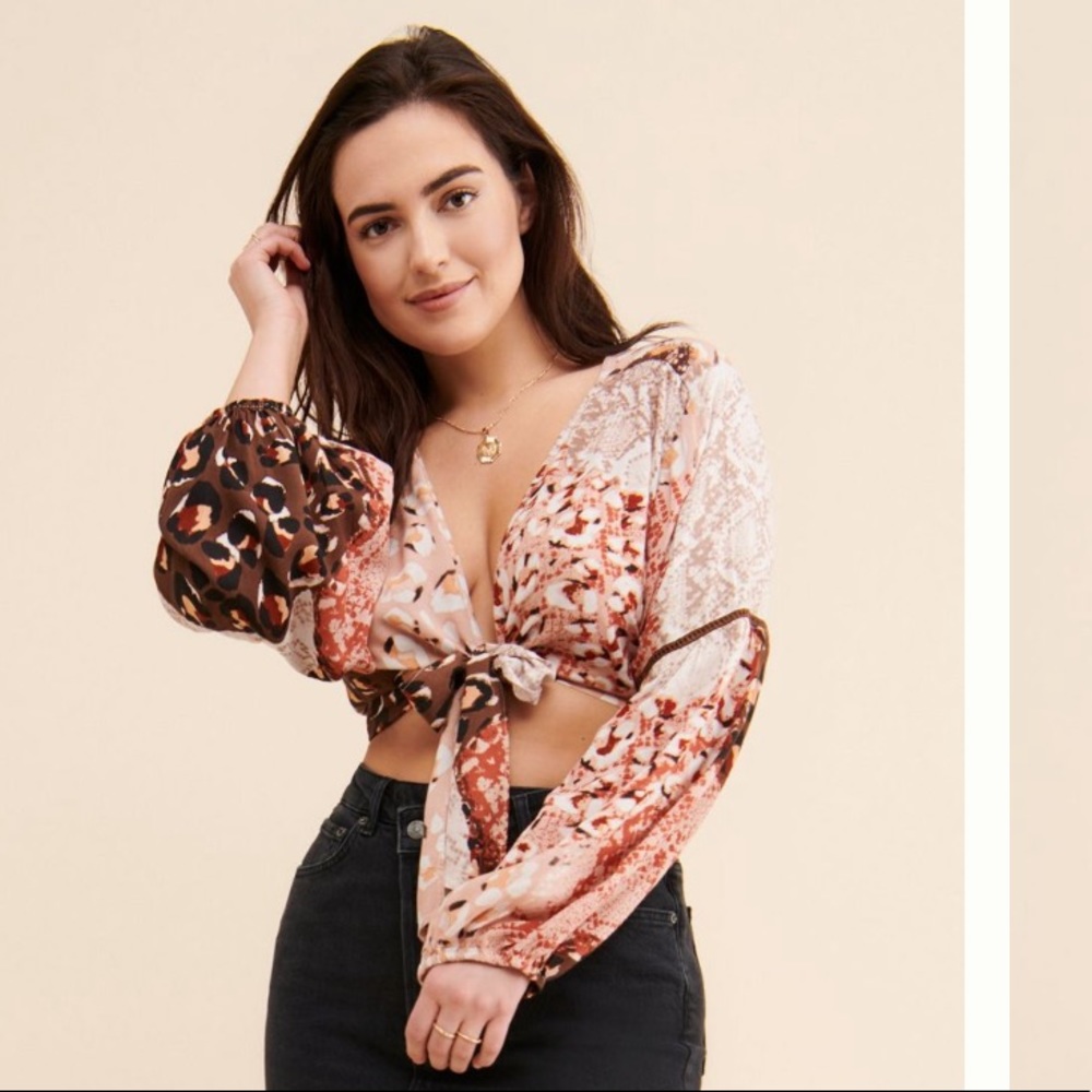 Anthropologie raga congo wrap blouse